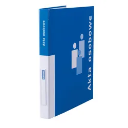 Donau Segregator ringowy do akt osobowych, tekturowy, A4/2R/20mm, przek. A-E, niebieski