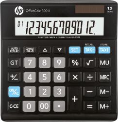 HP-OC Kalkulator biurowy 300 Ii/Int Bx, 12-Cyfr. Wyświetlacz, 158X151X29Mm, Czarny
