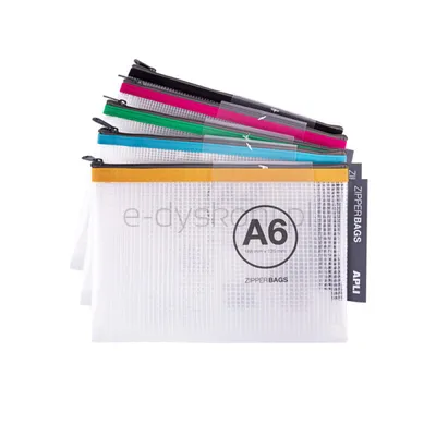 Torebka APLI Zipper Bag, A6, 168x125 mm, mix kolorów
