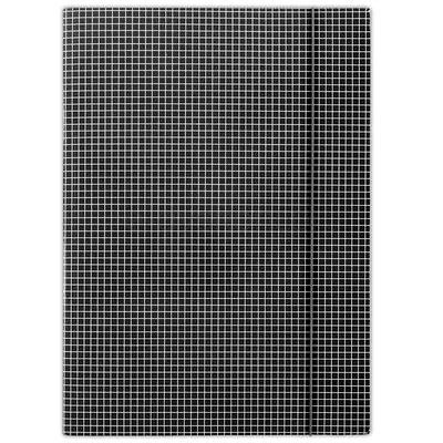 Donau Teczka Z Gumką Karton, A4, 400Gsm, 3-Skrz., Czarna W Kratę 