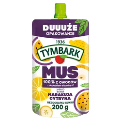 Tymbark Mus 100% Jabłko Banan Marakuja Cytryna 200 G