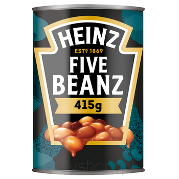 Heinz Five Beanz - 5 Rodzajów Fasoli W Sosie Pomidorowym 415G