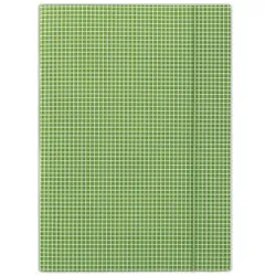 Donau Teczka z gumką karton, A4, 400gsm, 3-skrz., zielona w kratę