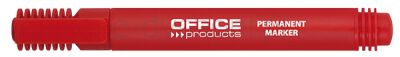 Office Products Marker permanentny okrągły, 1-3mm (linia), czerwony [BIURO]