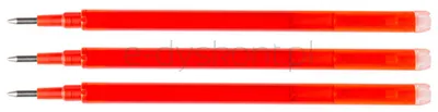 Wkład Do Długopisu Wymazywalnego Q-Connect, 1,0Mm, 3Szt., Zawieszka, Czerwony