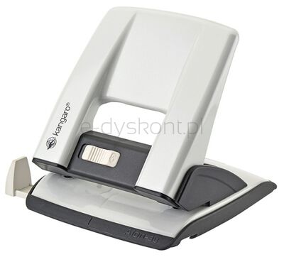 Dziurkacz KANGARO Aion-30, dziurkuje do 30 kartek, metalowy, metaliczny biały