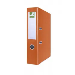 Q-Connect Segregator Hero z szyną, PP, A4/75mm, pomarańczowy