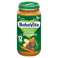 Bobovita Warzywna Potrawka Z Wołowiną Po 12 Miesiącu 250 G