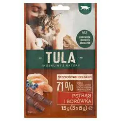 Kiełbaski Bezzbożowe Z Pstrągiem I Borówkami Dla Kota 15 G