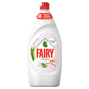 Fairy Płyn Do Mycia Naczyń Sensitive Aloes I Jaśmin 900 Ml