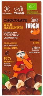 Czekolada Z Orzechami Laskowymi Bezglutenowa Bio 50 G - Me Gusto (Super Fudgio) [BIO]