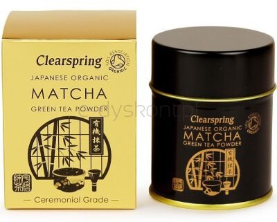 Clearspring Matcha Japońska Ceremonial Grade  (Sproszkowana ) Bio 30G