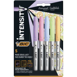 Bic Markery Intensity Marking Pastel Permanentne Blister 5szt
