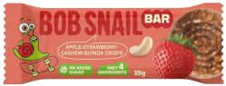 Bob Snail Baton Jabłko-Truskawka z Nerkowcem i Chrupkami z komosy ryżowej bez dodatku cukru 35 g