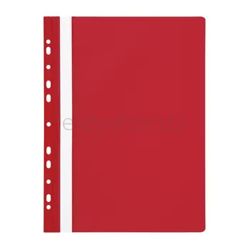 Skoroszyt A4 z europerforacją PP czerwony 10 szt
