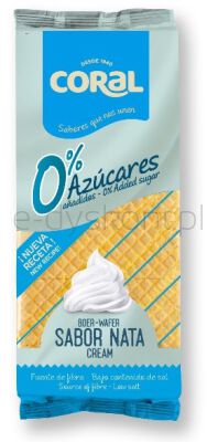Coral Wafle Z Kremem Śmietankowym Bez Dodatku Cukru 150 G