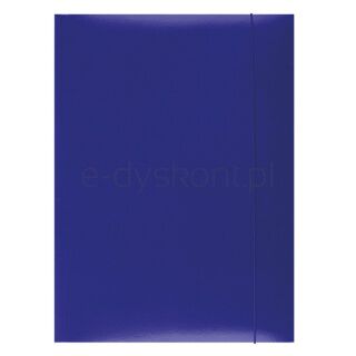 Office Products Teczka z gumką, karton, A4, 300gsm, 3-skrz., niebieska