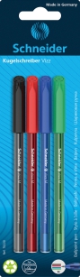 Długopis Schneider Vizz, M, 4Szt., Blister, Mix Kolorów