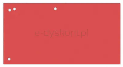 Office Products Przekładki karton, 1/3 A4, 240x105mm, 100szt., czerwone 