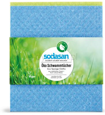 Sodasan Ściereczki gąbczaste, biodegradowalne 2szt (175 x 200mm)