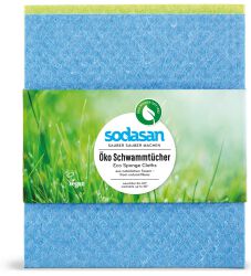Sodasan Ściereczki gąbczaste, biodegradowalne 2szt (175 x 200mm)