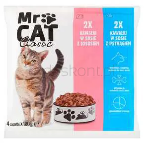 Karma Kot Mr Cat Łosoś Pstrąg Mix 4*100G Mw Dobry Wybór Sasz