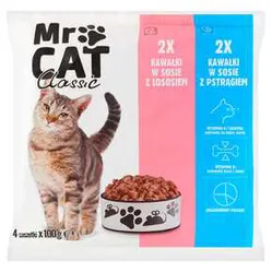 Karma Kot Mr Cat Łosoś Pstrąg Mix 4*100G Mw Dobry Wybór Sasz