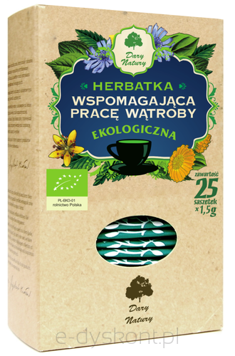 Herbatka Wspomagająca Pracę Wątroby Bio (25 X 1,5 G) 37,5 G - Dary Natury [BIO]