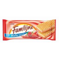 Familijne Wafle Truskawkowo-Śmietankowe 180 G