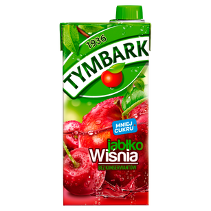 Tymbark Napój Jabłko Wiśnia 1 L