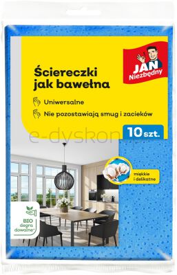 Jan Niezbędny Ściereczki jak bawełna 10 szt., mix kolorów