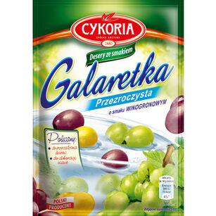 Cykoria Galaretka przeźroczysta o smaku winogronowym 75g 