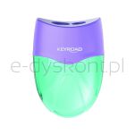 Keyroad Temperówka plastikowa, pastel, podwójna, z pojemnikiem, blister, mix kolorów - 4