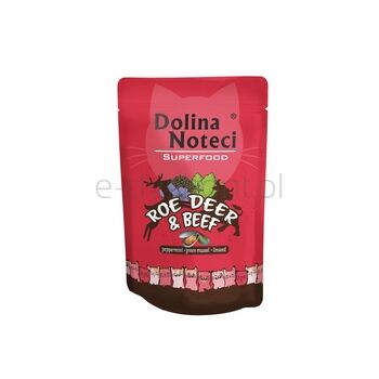 Dolina Noteci Superfood Mokra karma saszetka dla kota sarna i wołowina 85g