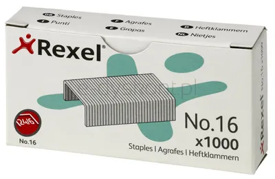 Zszywki Rexel Nr 16, 24/6, 1000Szt., Srebrne