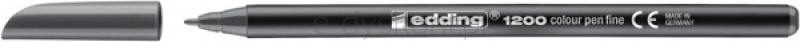 Pisak z cienką końcówką e-1200 EDDING, 1 mm, szary