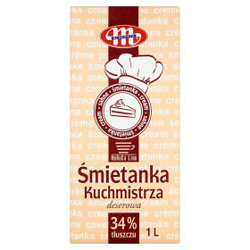 Mlekovita Śmietanka Kuchmistrza 34% Tłuszczu 1L