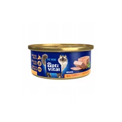 Optivital Mini Puszka - Mus Dla Dorosłych Kotów Z Indykiem 85G