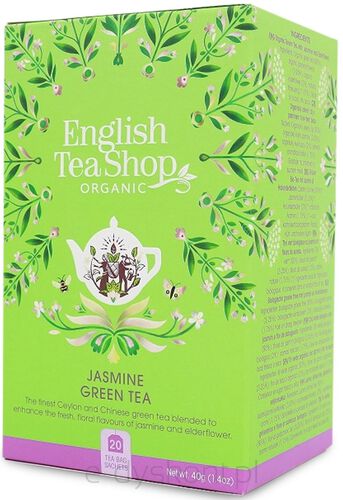 Herbata Zielona Z Jaśminem I Dzikim Bzem Bio (20 X 2 G) 40 G - English Tea Shop Organic [BIO]