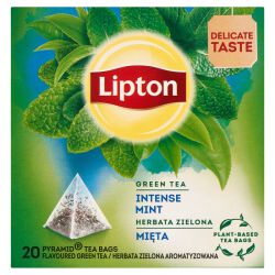Lipton Herbata, piramidki, zielona, mięta, 20 szt.