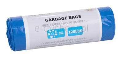 Worki na śmieci DONAU HOME, do segregacji, papier (LDPE), 120l, 10 szt., niebieskie