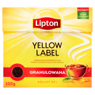 Lipton Yellow Label Herbata Czarna Granulowana 100 G(p)