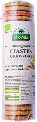 Ekowital Ciastka Orkiszowe Pełnoziarniste Z Cytryną I Imbirem Bio 250 G