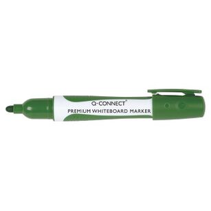 Marker do tablic Q-CONNECT Premium, gum. rękojeść, okrągły, 2-3mm (linia), zielony