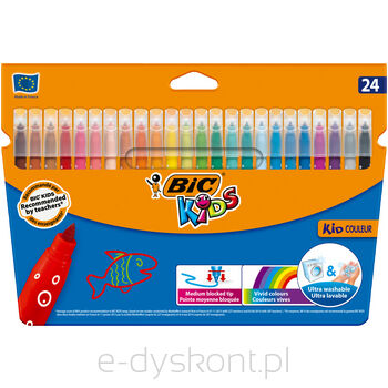 BIC Kids Kid Couleur Flamastry Pudełko 24szt