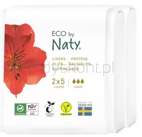 Ekologiczne wkładki higieniczne, large, 2 x 5 szt