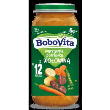 Bobovita Warzywna Potrawka Z Wołowiną Po 12 Miesiącu 250 G