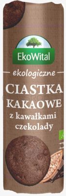 Ekowital Ciastka Kakaowe Z Kawałkami Czekolady Bio 250 G 