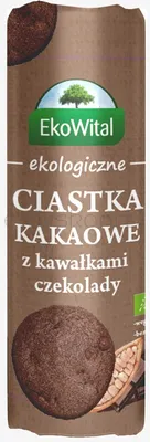 Ciastka Kakaowe Z Kawałkami Czekolady Bio 250 G Ekowital