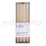 Świeca stołowa długa ryflowana DONAU HOME, 25x300 mm, 4 szt., kremowa - 2